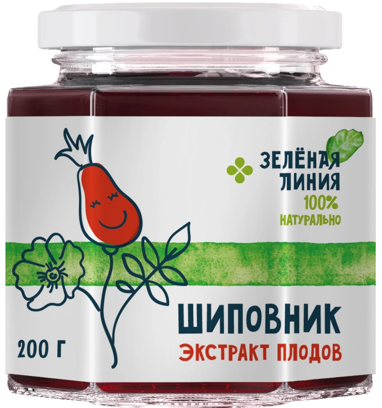 Изображение товара Экстракт плодов шиповника Зеленая линия натуральный 200г