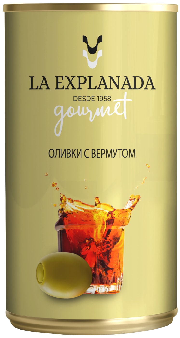 Изображение товара Оливки La Explanada фаршированные пастой из вермута 350г