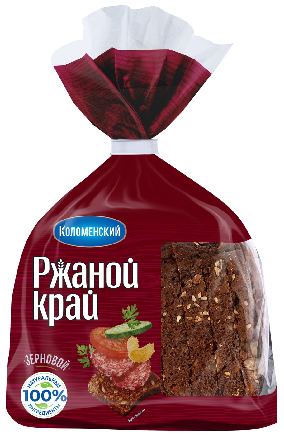 Изображение товара Хлеб Ржаной Край Зерновой нарезка 300г