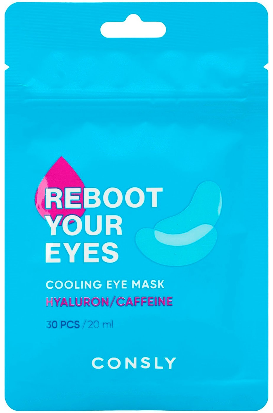 Изображение товара Маска-патчи для области вокруг глаз Consly охлаждающие тканевые с кофеином и гиалуроновой кислотой 30шт