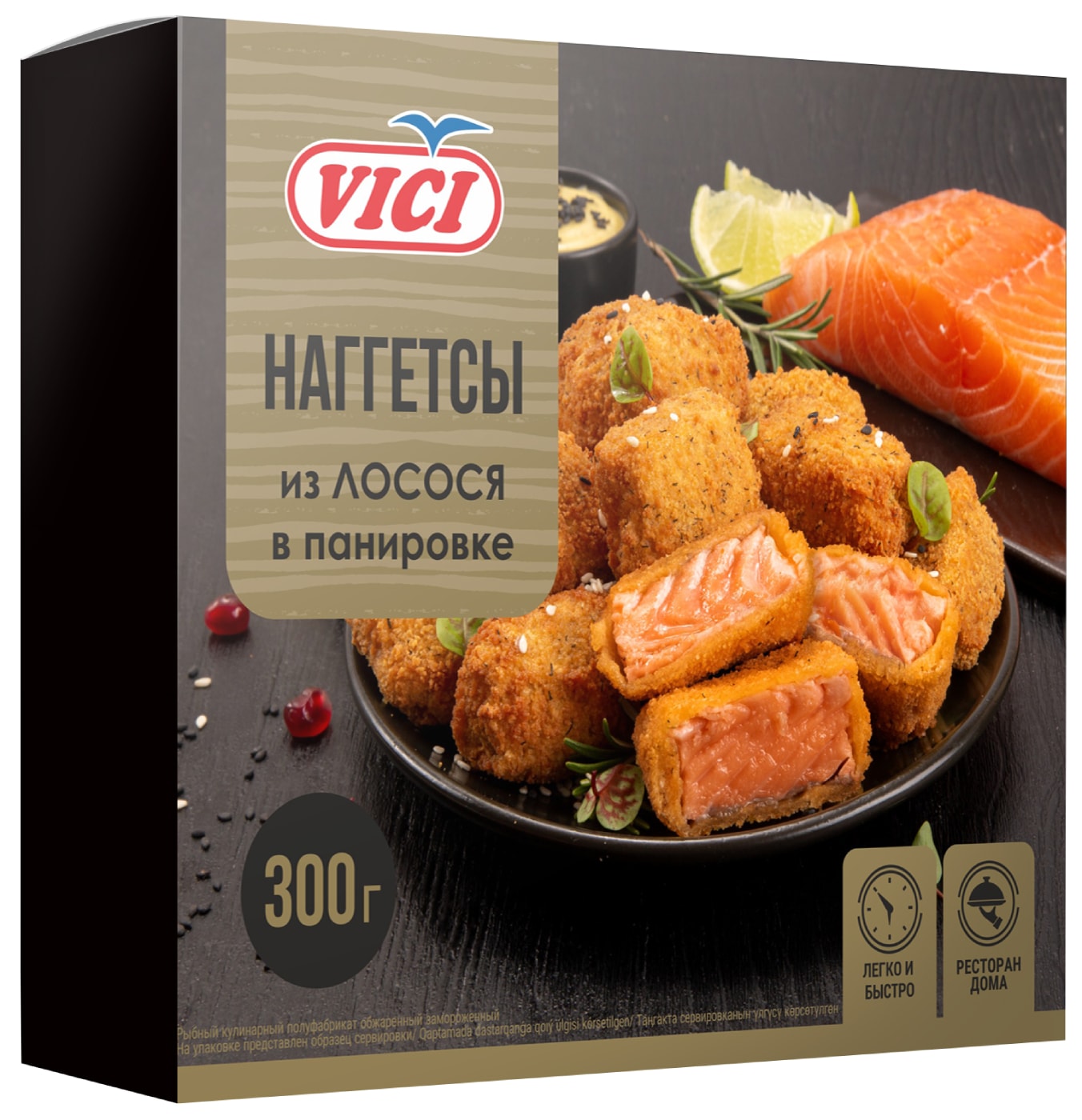 Изображение товара Наггетсы Vici из лосося в панировке 300 г замороженные