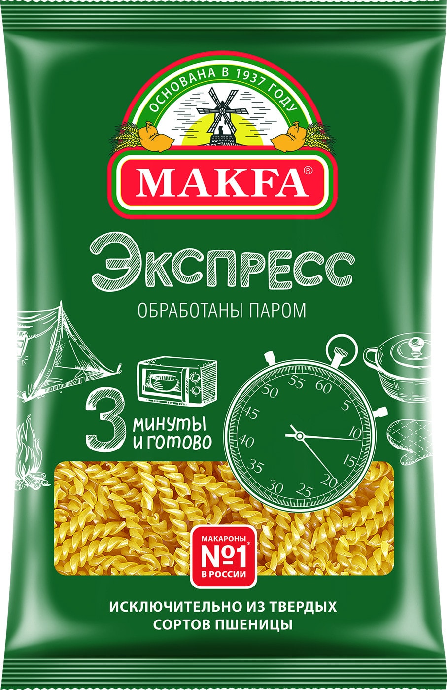 Изображение товара Макароны Makfa Спиральки экспресс 400г
