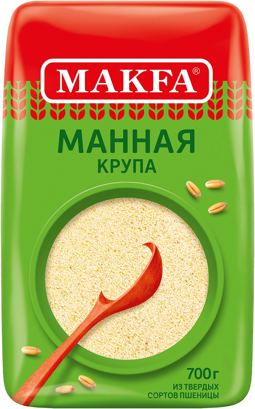 Изображение товара Крупа Макфа Манная 700г натуральная для каш, выпечки и панировки