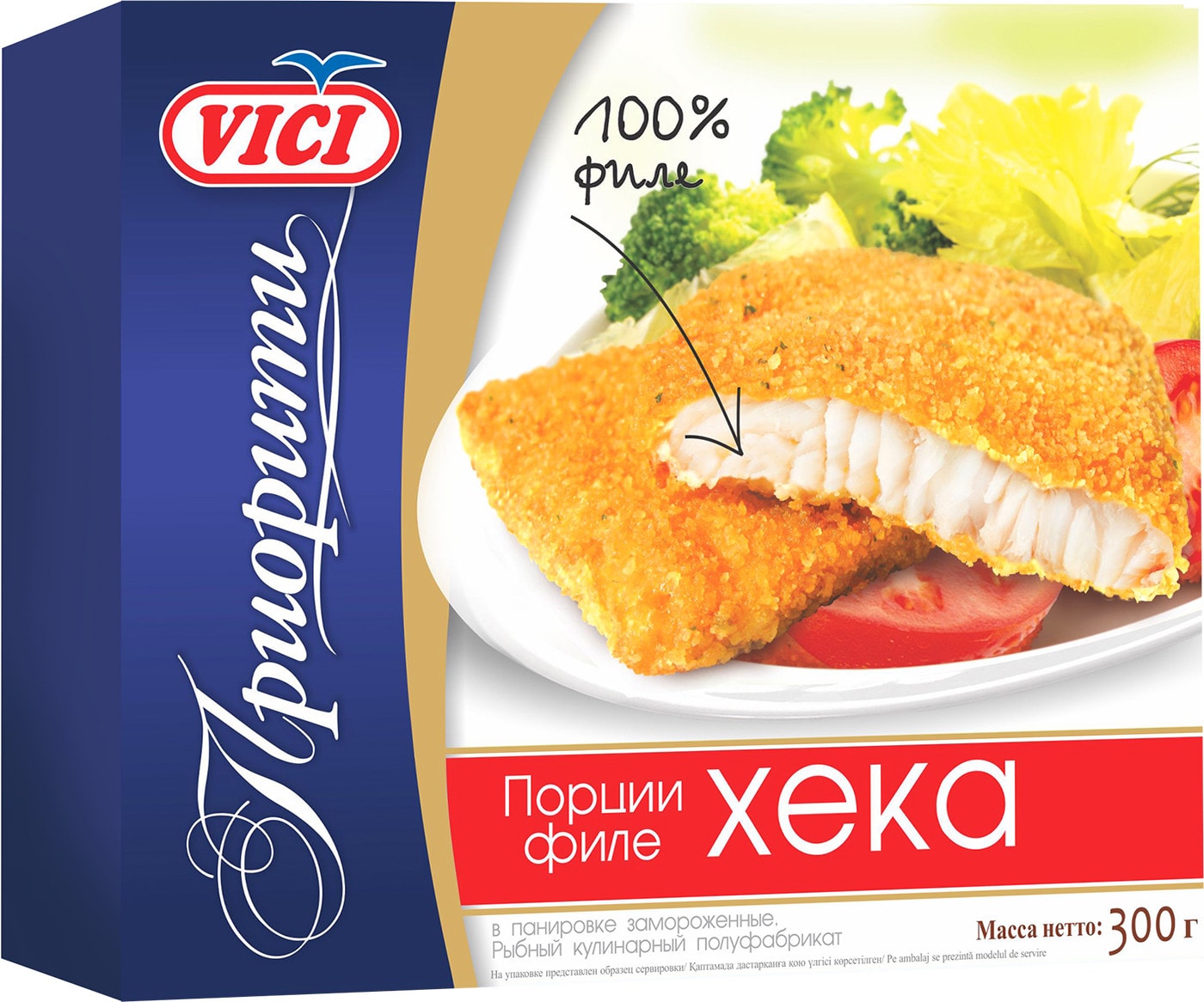 Изображение товара Филе хека Vici в панировке 300г - вкусное и быстрое морепродуктовое блюдо Изображение товара Филе хека Vici в панировке 300г - вкусное и быстрое морепродуктовое блюдо