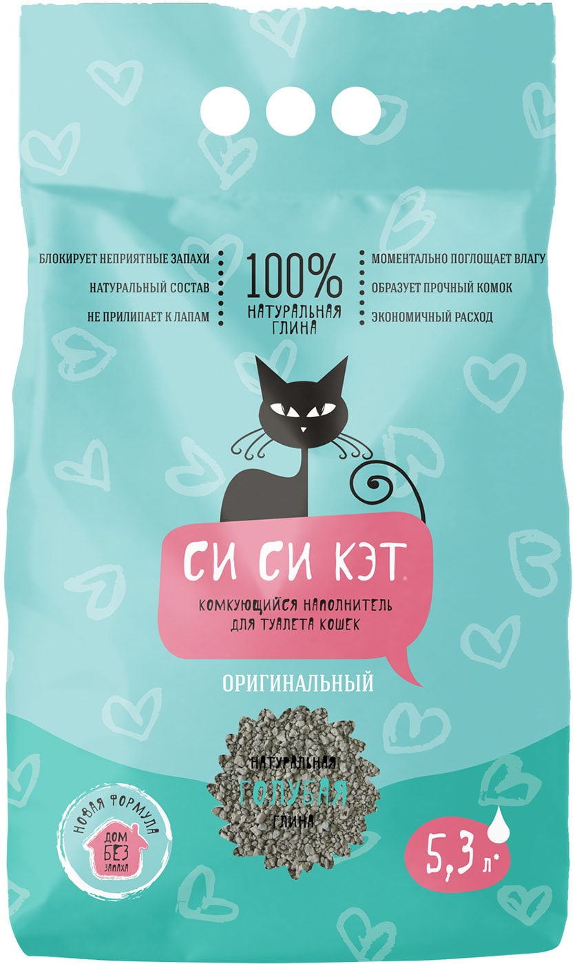 Изображение товара Наполнитель для кошачьего туалета СиСиКэт комкующийся 5.3л