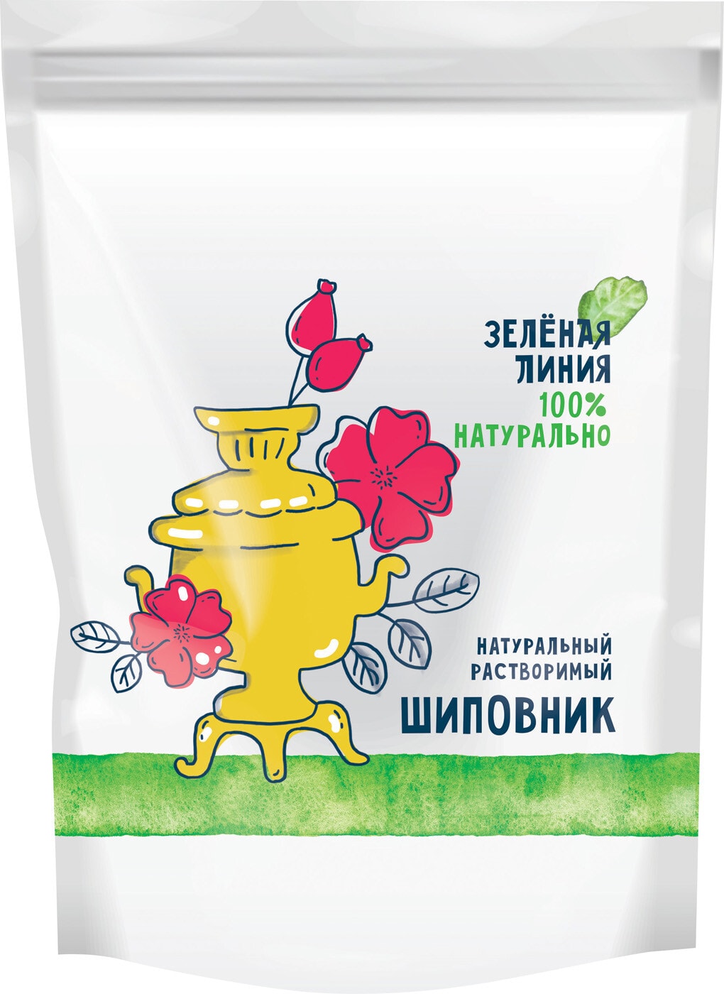 Изображение товара Напиток Зеленая линия Шиповник растворимый 75г