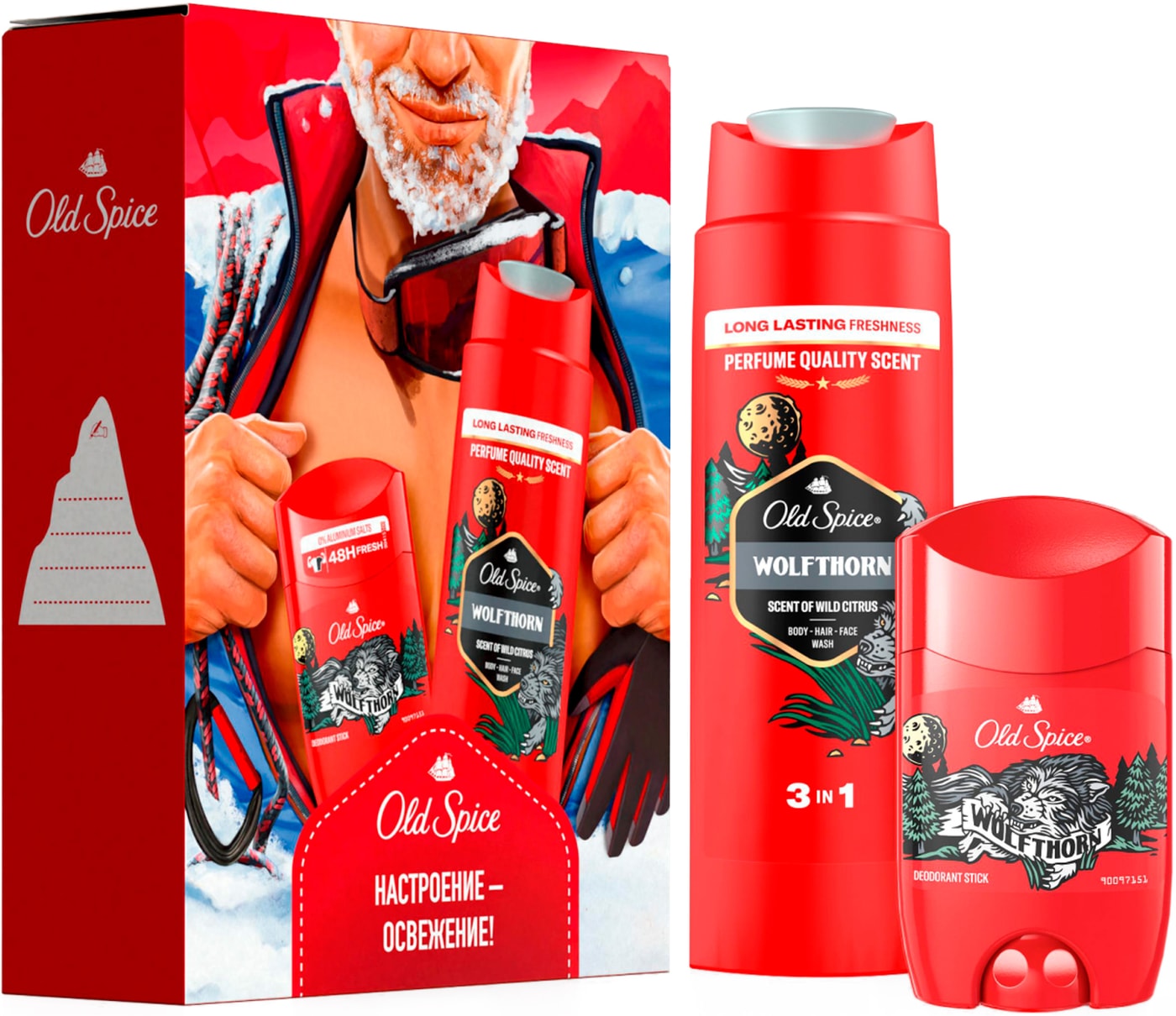 Изображение товара Подарочный набор Old Spice Wolfthorn Дезодорант 50мл + Гель для душа Capitan 250мл в ассортименте