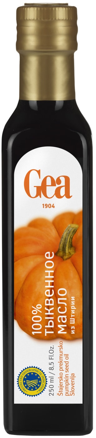 Изображение товара Масло тыквенное Gea нерафинированное 250мл натуральное для салатов и выпечки