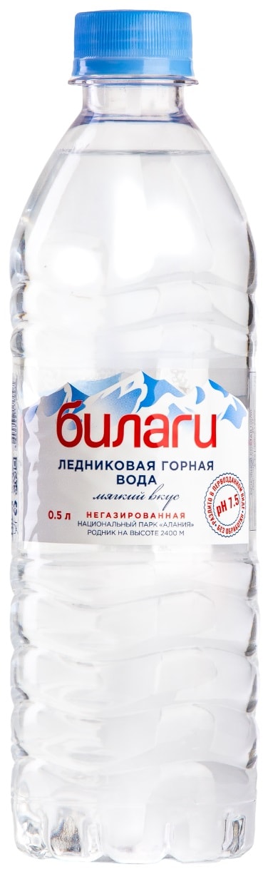 Изображение товара Вода Билаги природная ледниковая горная негазированная 500мл