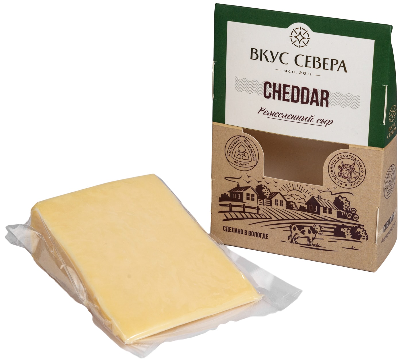 Изображение товара Сыр Вкус Севера Cheddar 160г