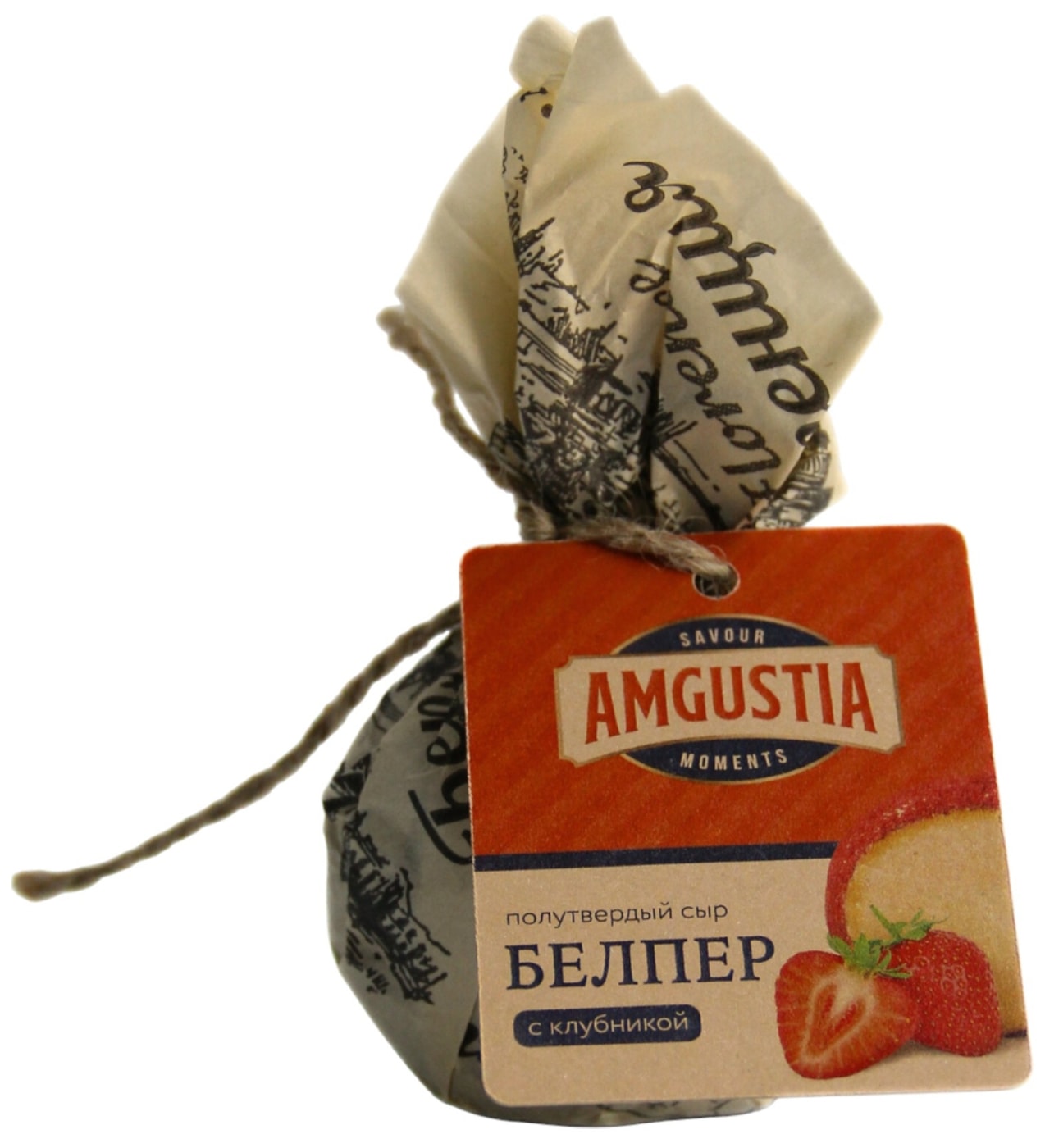 Изображение товара Полутвёрдый сыр Белпер Клубника 45% 100г Amgustia из России