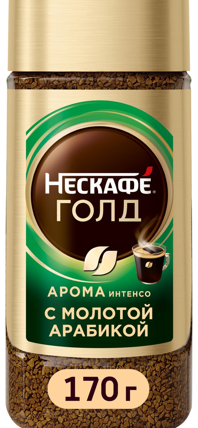 Изображение товара Кофе растворимый Нескафе Gold Aroma Intenso 170г
