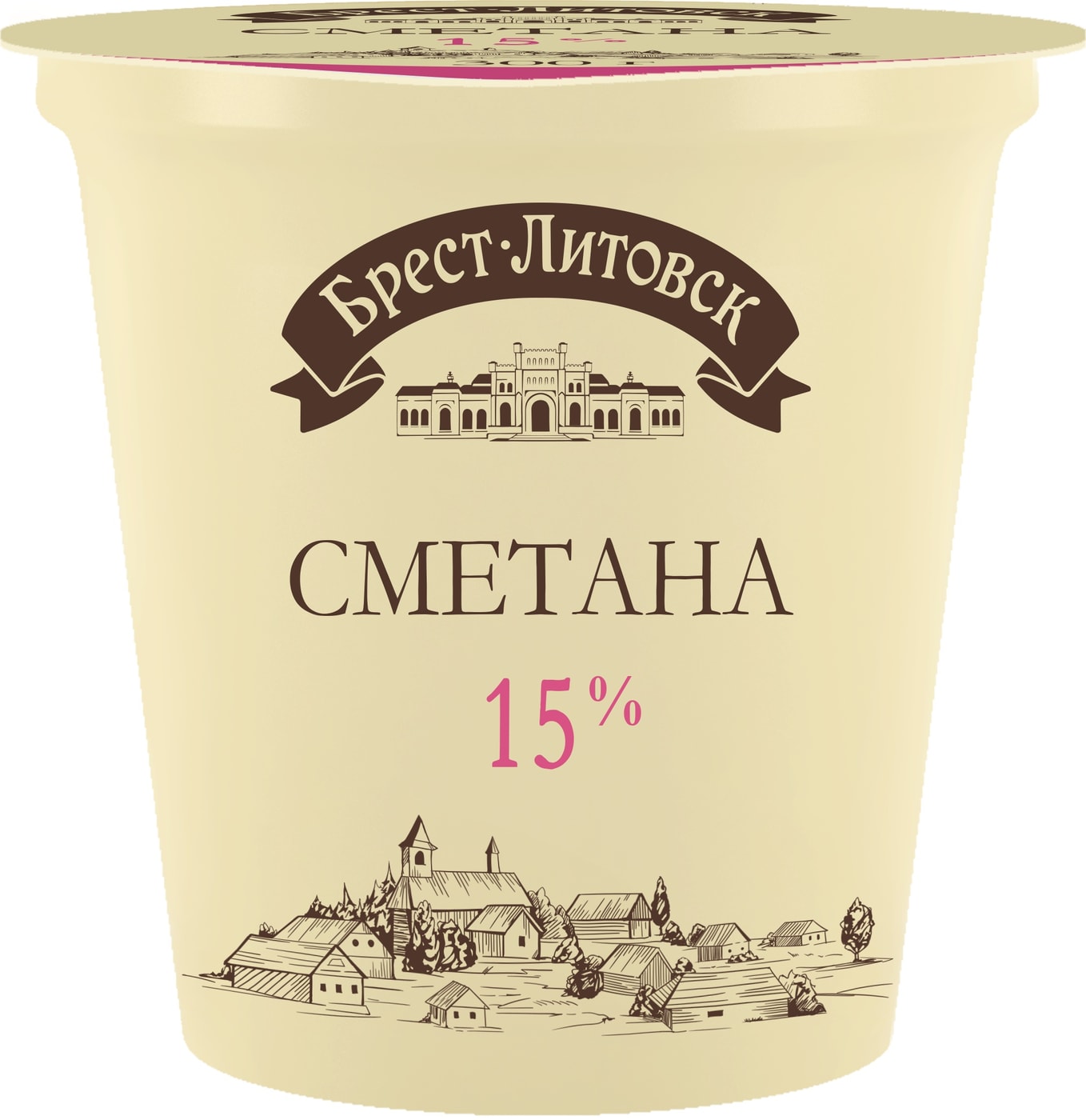 Изображение товара Сметана Брест-Литовск 15% 300 г Изображение товара Сметана Брест-Литовск 15% 300 г