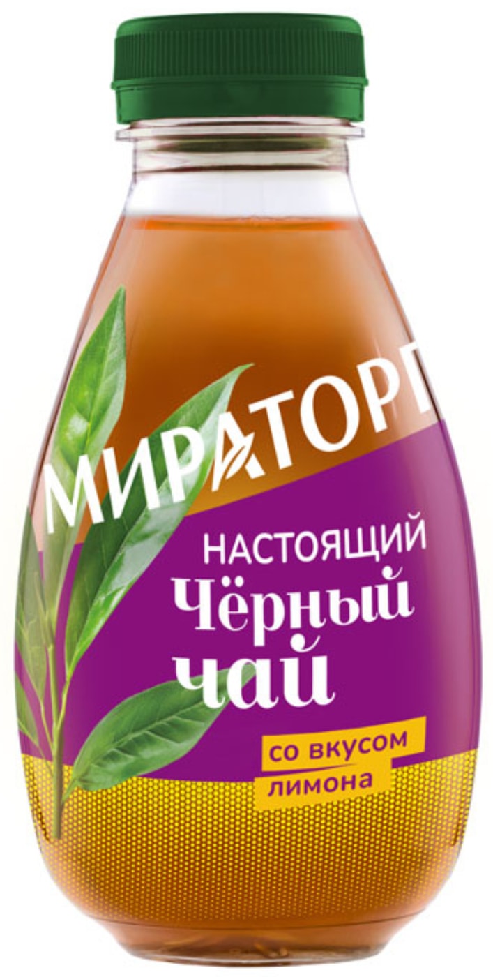 Изображение товара Чай черный Мираторг со вкусом лимона 370мл — освежающий напиток без газа
