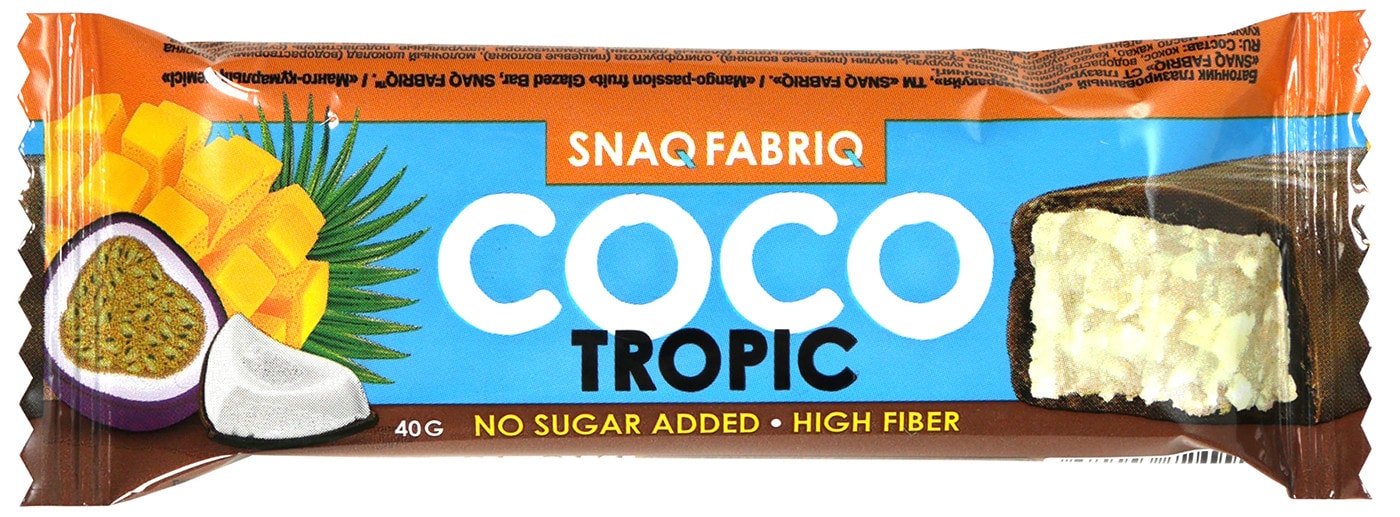 Изображение товара Батончик Snaq Fabriq глазированный Манго и маракуйя 40г