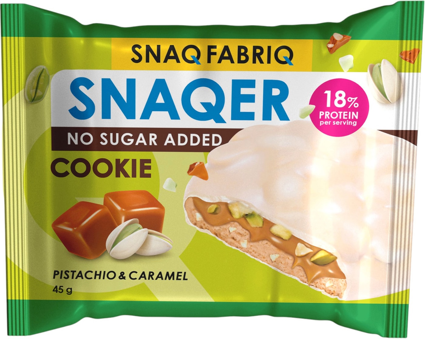 Изображение товара Печенье Snaq Fabriq Фисташка И Карамель глазированное 45г