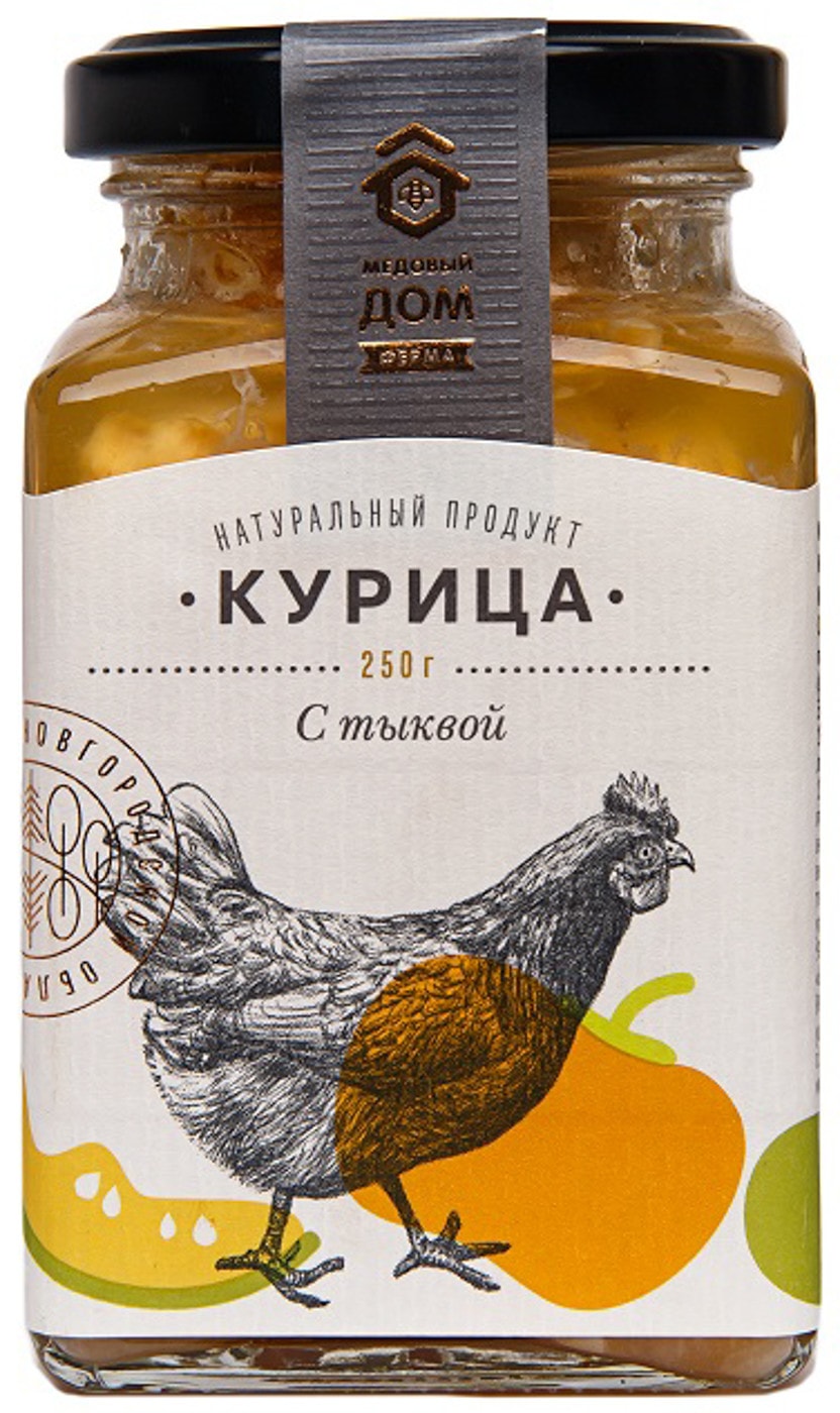 Изображение товара Курица Медовый дом Ферма с тыквой 250г