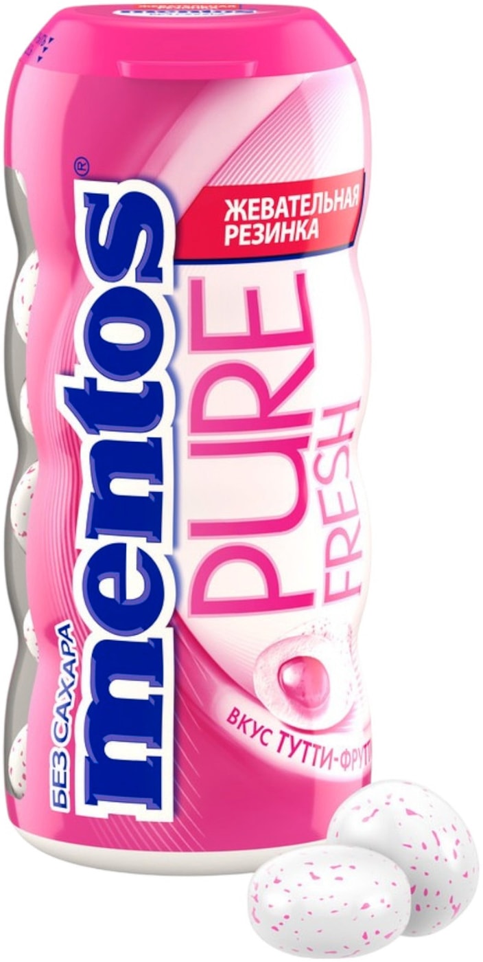 Изображение товара Жевательная резинка Mentos Pure Fresh Тутти-фрутти 30г