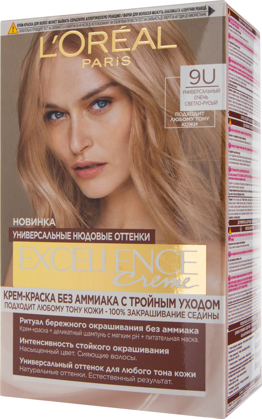 Изображение товара Крем-краска для волос Loreal Paris Excellence creme 9U Очень светло-русый