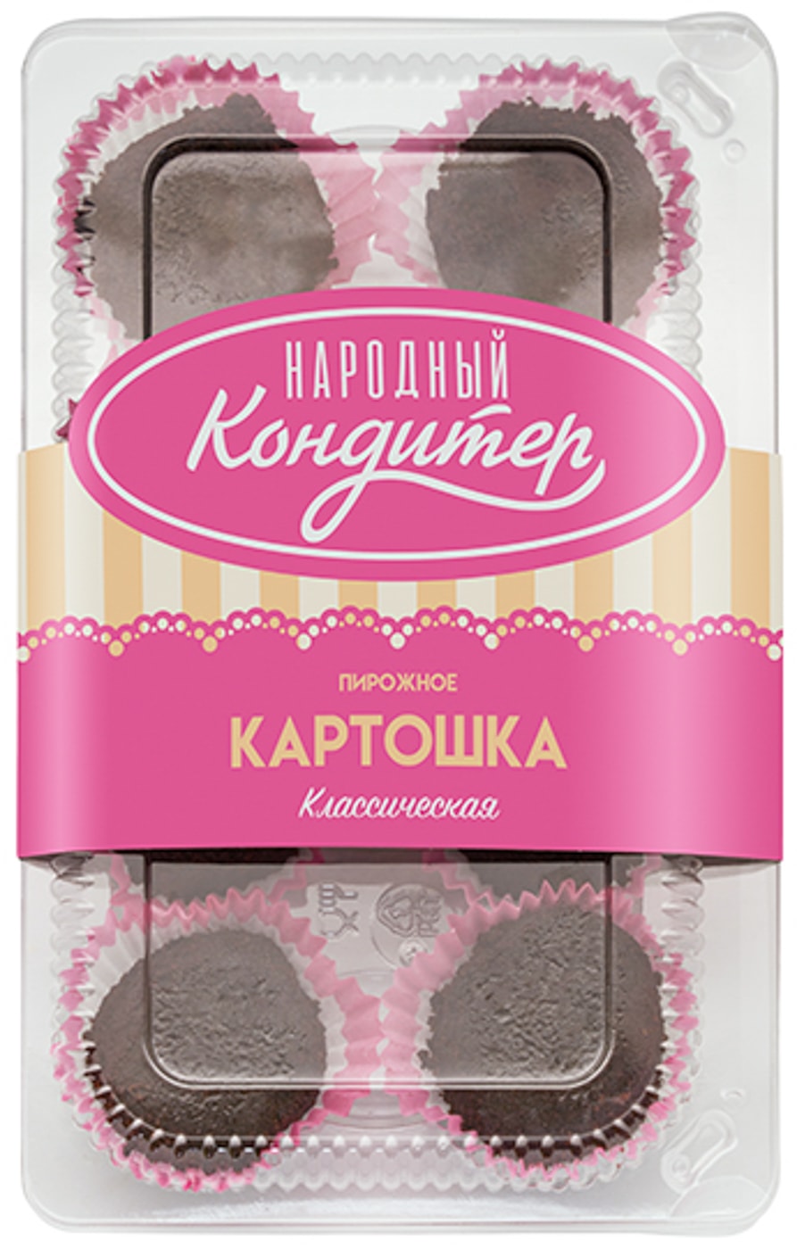 Изображение товара Пирожное Народный Кондитер Картошка классическая 300 г — вкусный десерт из натуральных ингредиентов