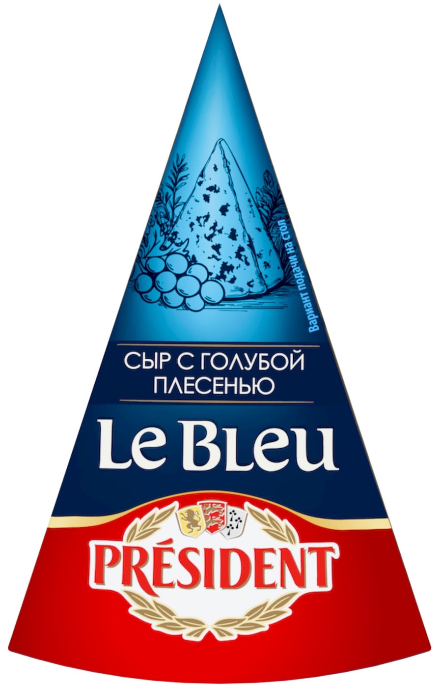 Изображение товара Сыр President le Bleu с голубой плесенью 55% 100г Изображение товара Сыр President le Bleu с голубой плесенью 55% 100г