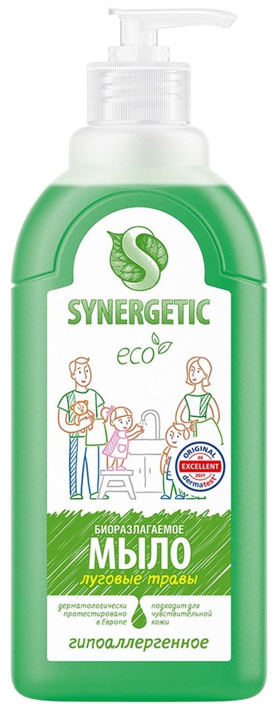 Изображение товара Жидкое мыло Synergetic Луговые травы 500 мл для чувствительной кожи