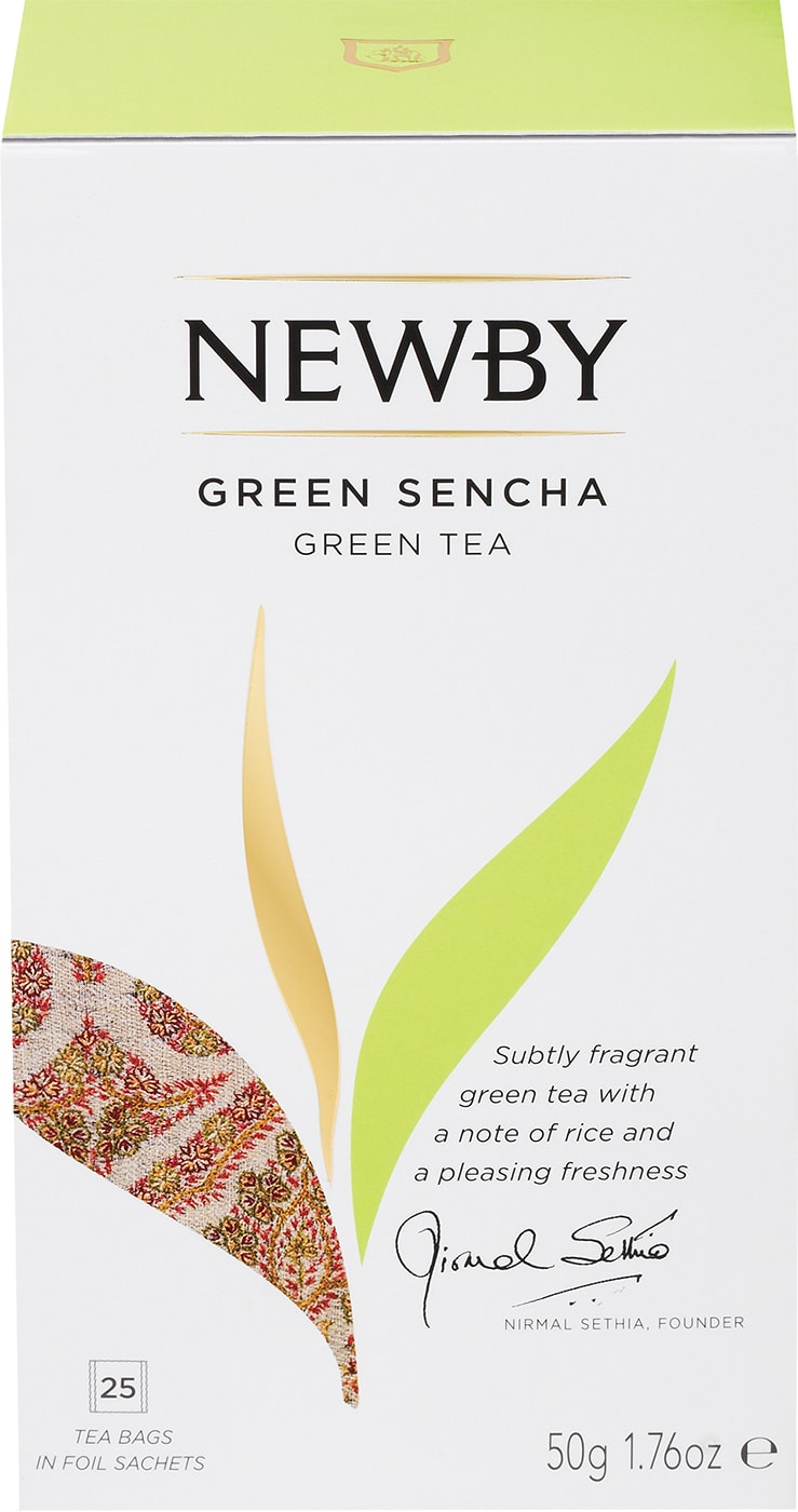 Изображение товара Зеленый японский чай сенча в пакетиках Newby 25 шт