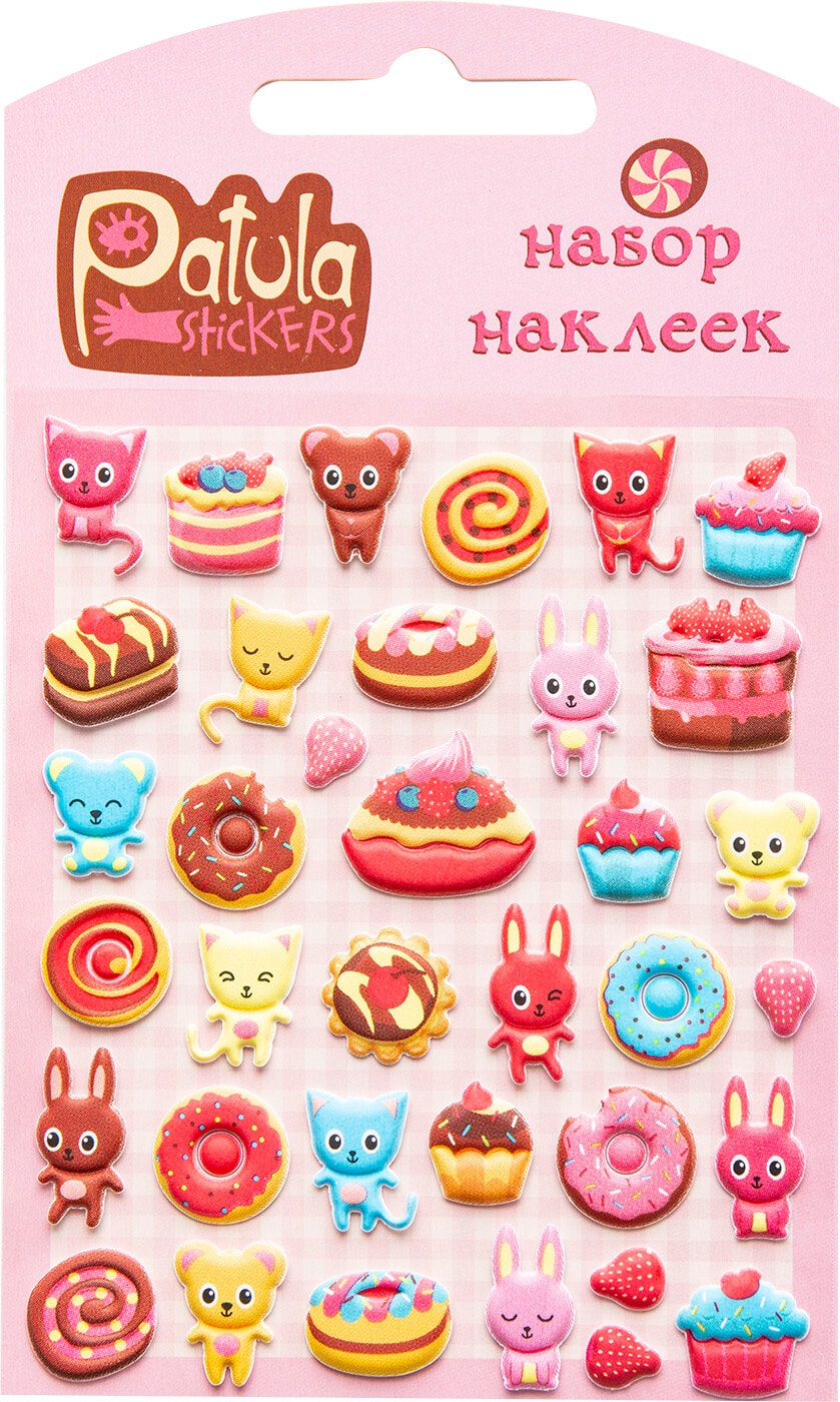 Изображение товара Yiwu onccc Patula Stickers Наклейки Мягкие Ассортимент