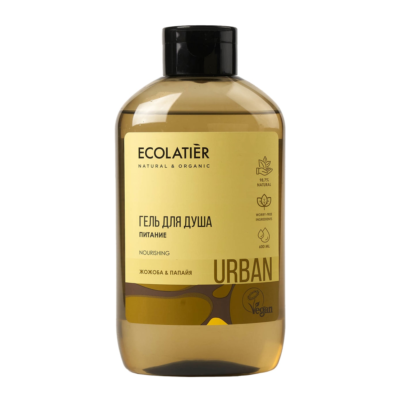 Изображение товара Гель для душа Ecolatier Питание Жожоба-Папайя 600мл Изображение товара Гель для душа Ecolatier Питание Жожоба-Папайя 600мл