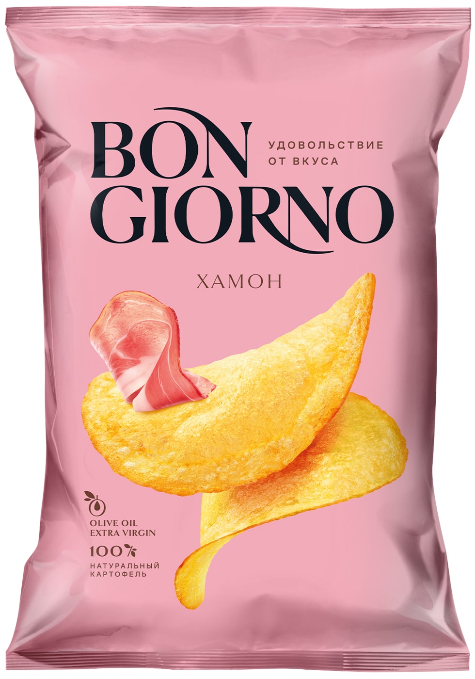 Изображение товара Чипсы Bon Giorno картофельные со вкусом Хамон 80г