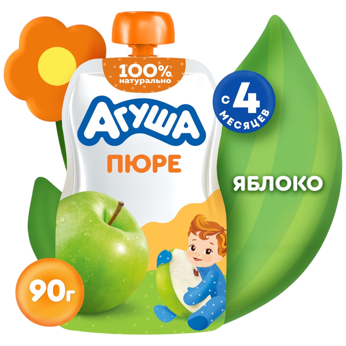 Изображение товара Пюре Агуша Яблоко 90г