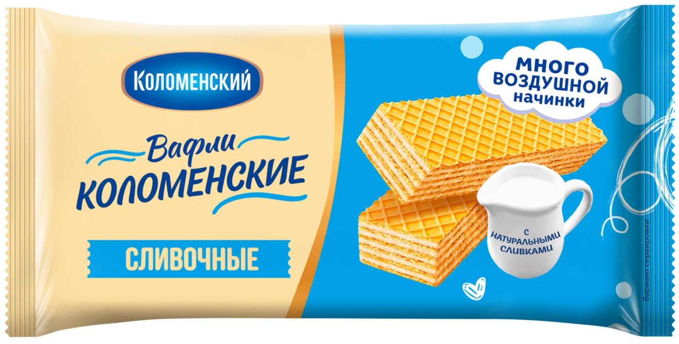 Изображение товара Вафли Коломенское сливочные традиционные 200г