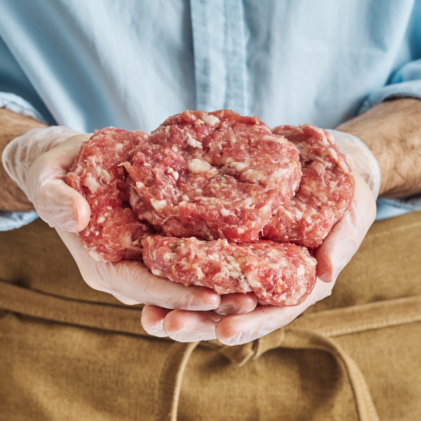 Изображение товара Бифштекс рубленный из трёх видов мяса, охлажденный, 500 г
