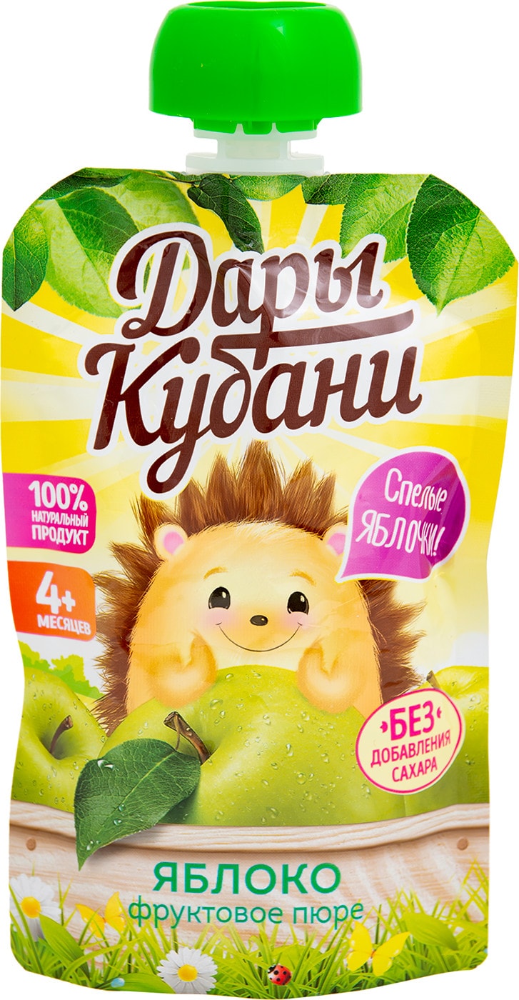 Изображение товара Пюре Дары Кубани Яблоко 90г для детей от 4 месяцев