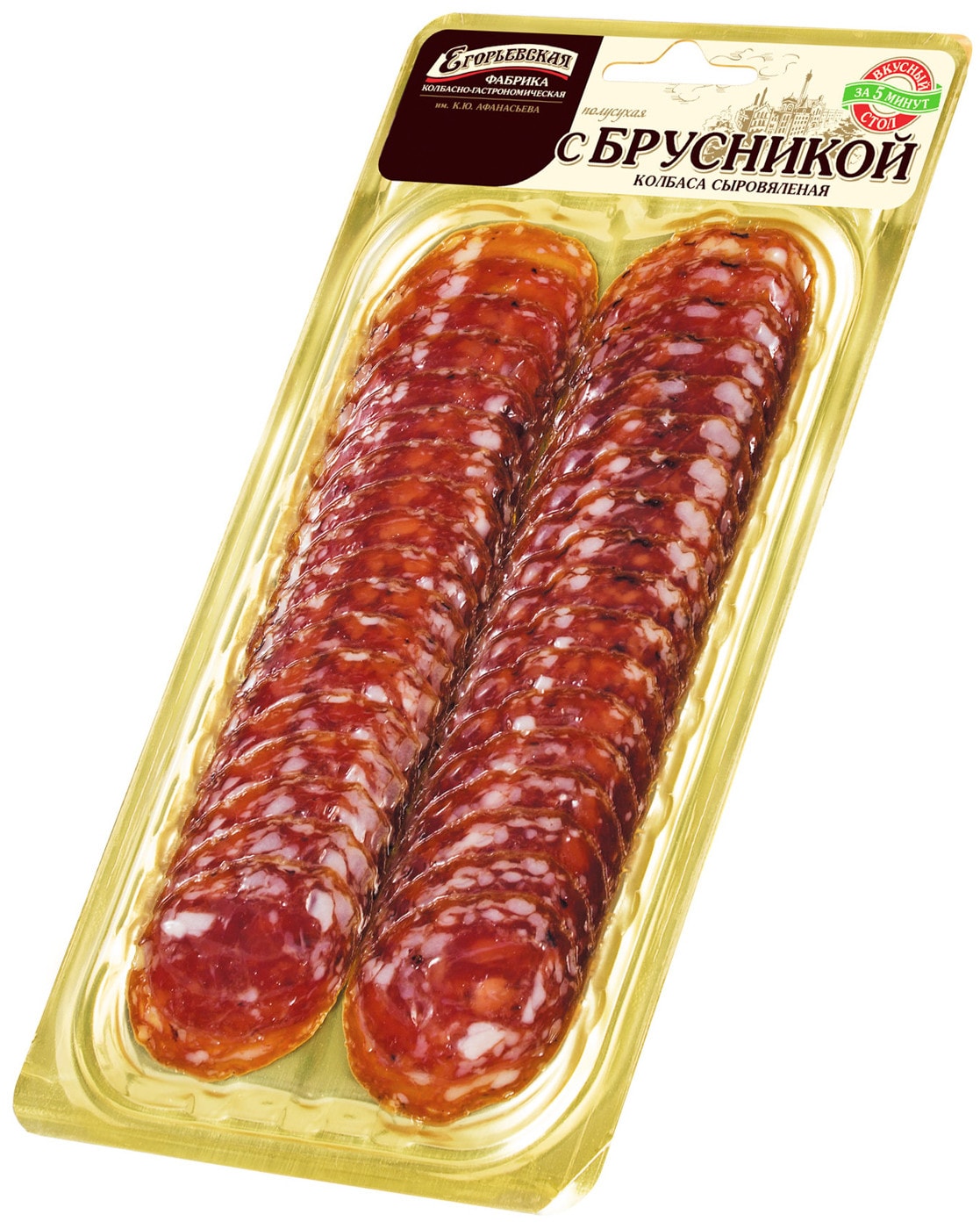 Изображение товара Колбаса Егорьевская с брусникой сыровяленая 70г