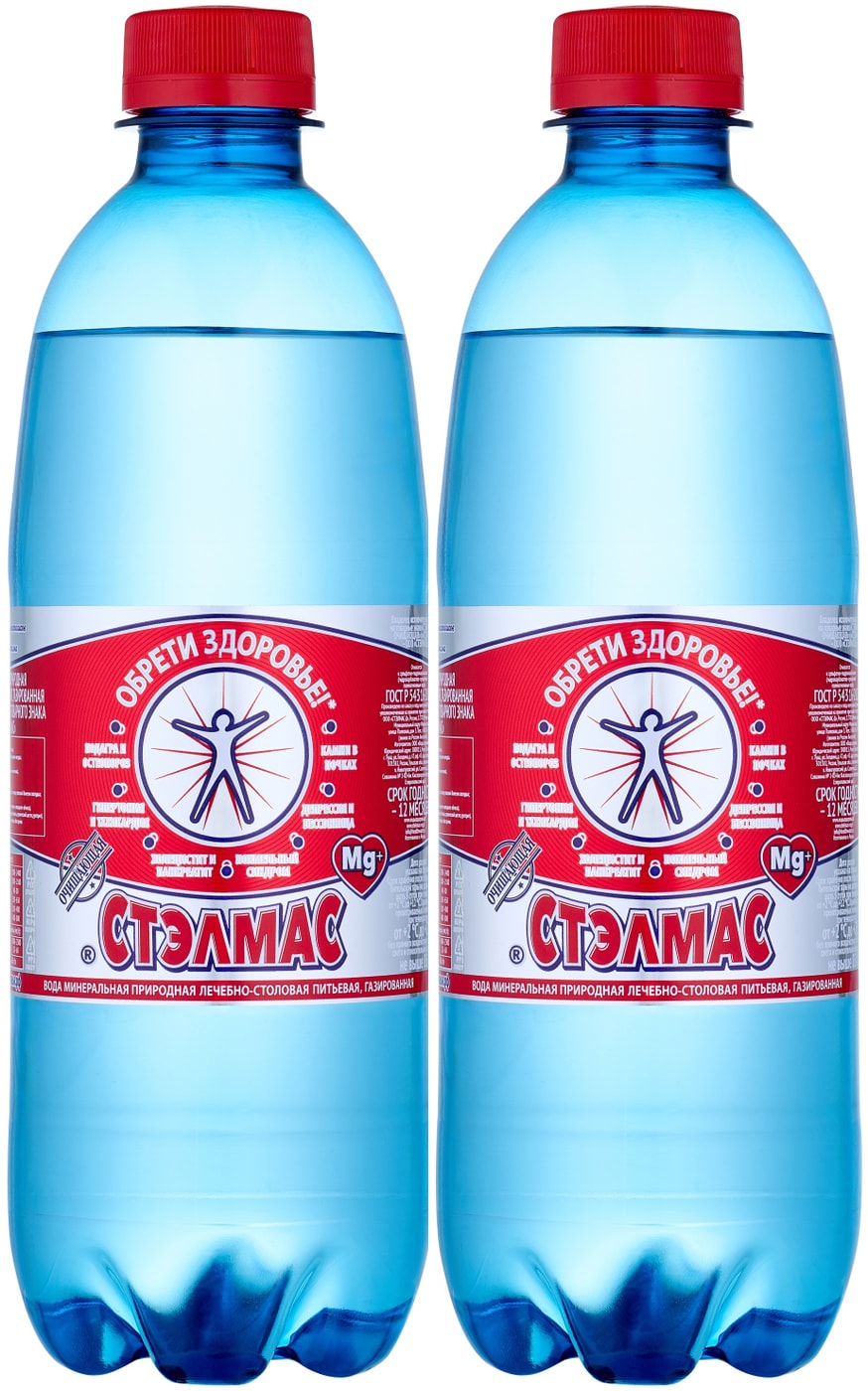 Изображение товара Вода Stelmas MG+ питьевая газированная 500мл