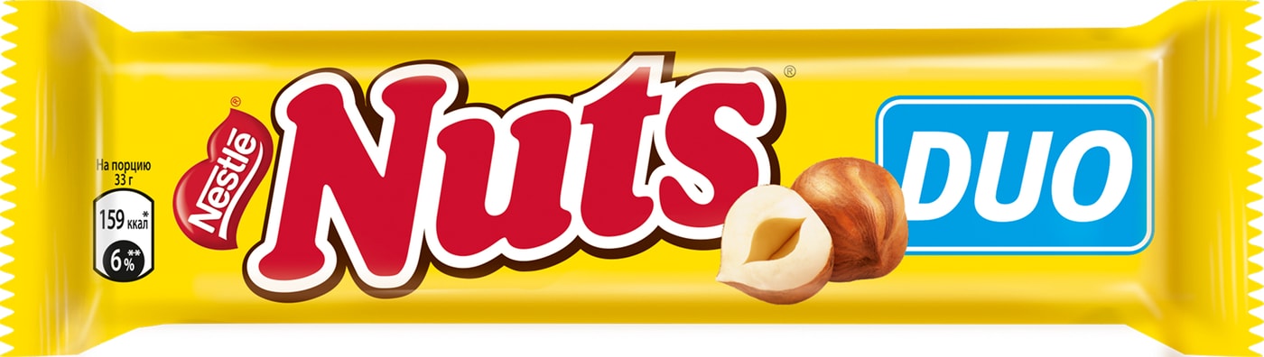 Изображение товара Конфета Nuts Мегабайт Цельный фундук 66г