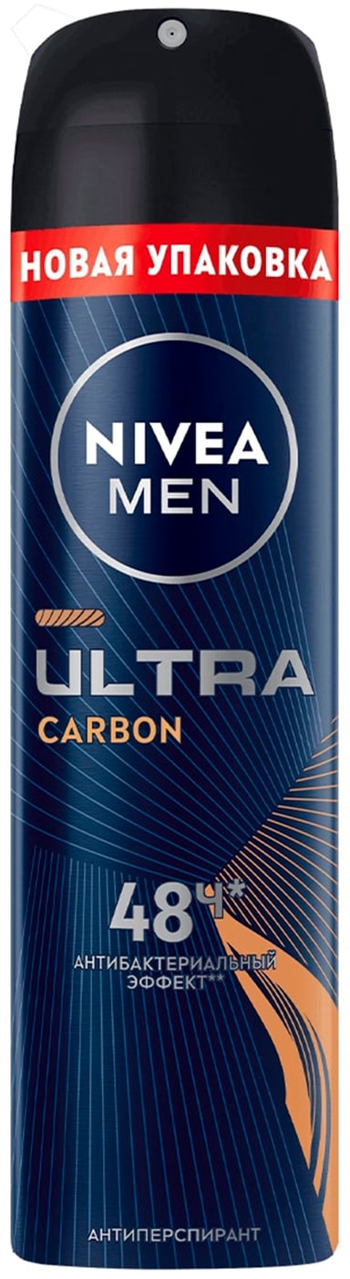 Изображение товара Антиперспирант NIVEA MEN Ultra Carbon 150мл с антибактериальным эффектом