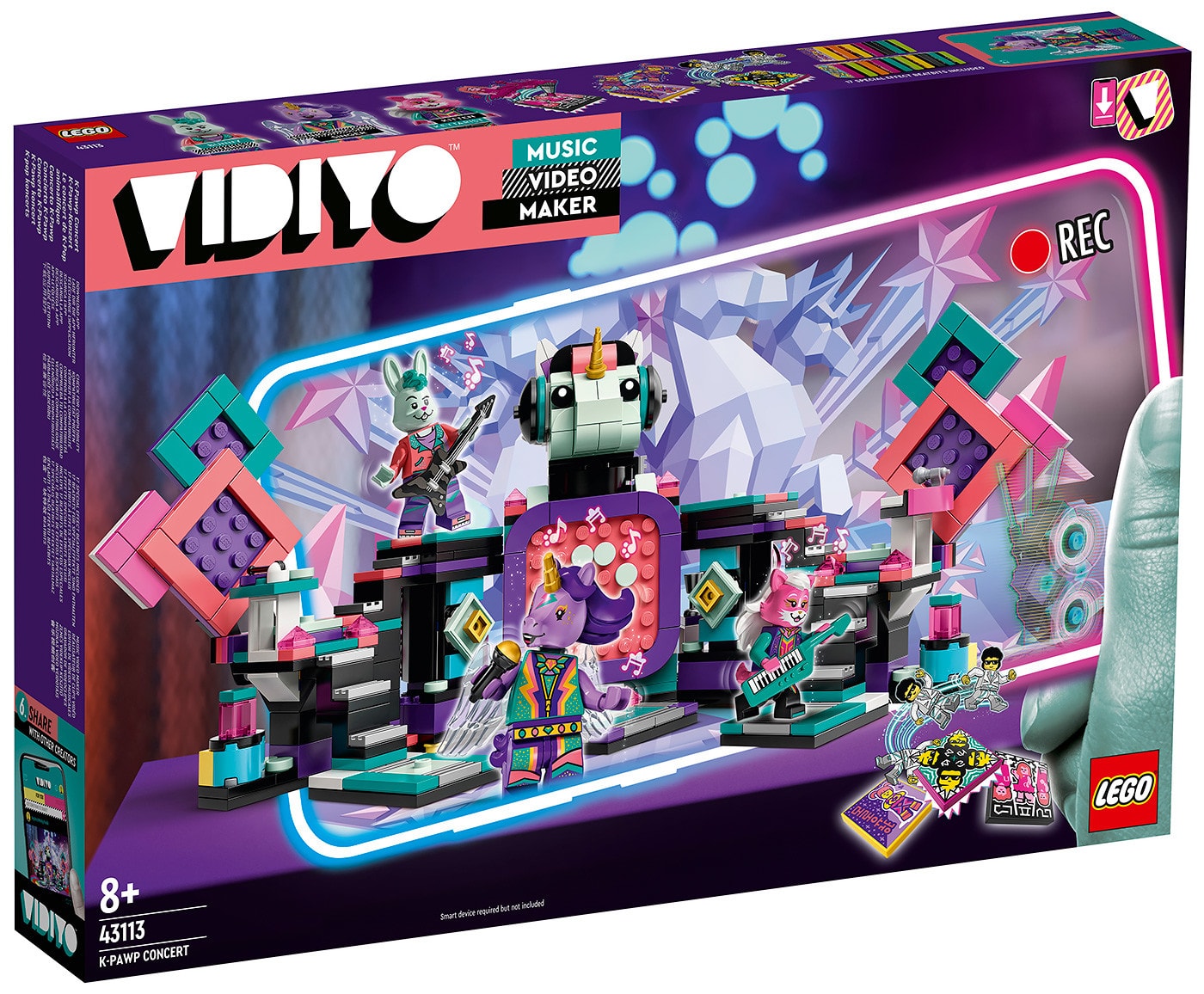 Изображение товара Конструктор LEGO Vidiyo K-Pawp Concert набор 514 элементов, музыкальный игровой комплект
