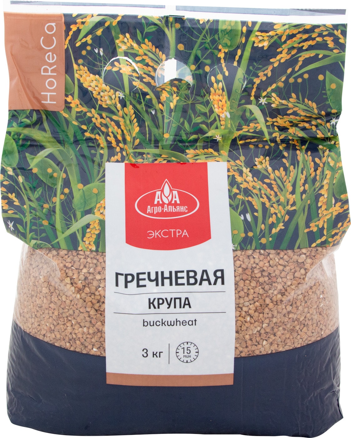 Изображение товара Гречка Агро-Альянс HoReCa элитная 3 кг - идеальный выбор для ресторанов