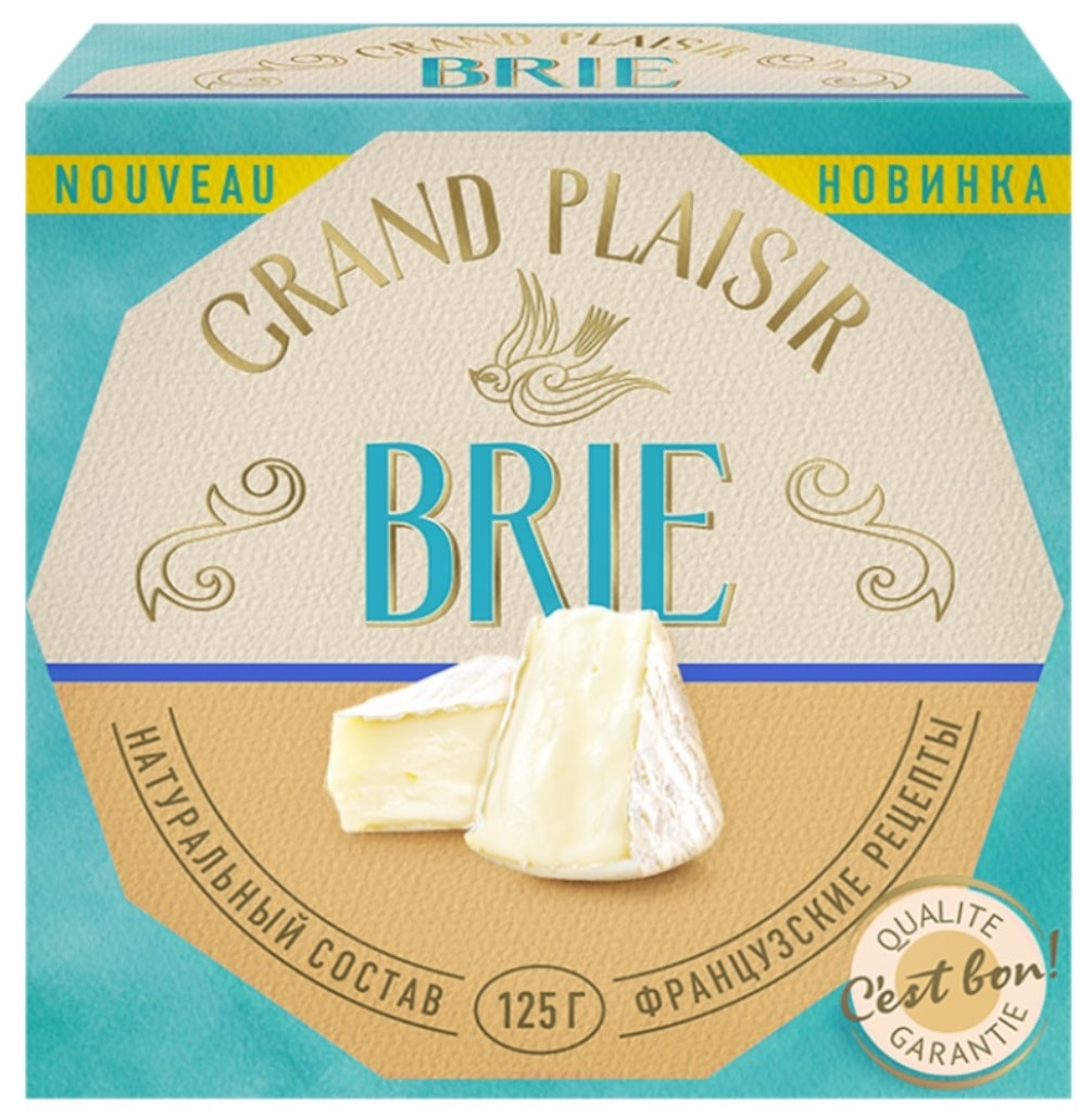Изображение товара Сыр Grand Plaisir Бри мягкий с белой плесенью 50% 125г