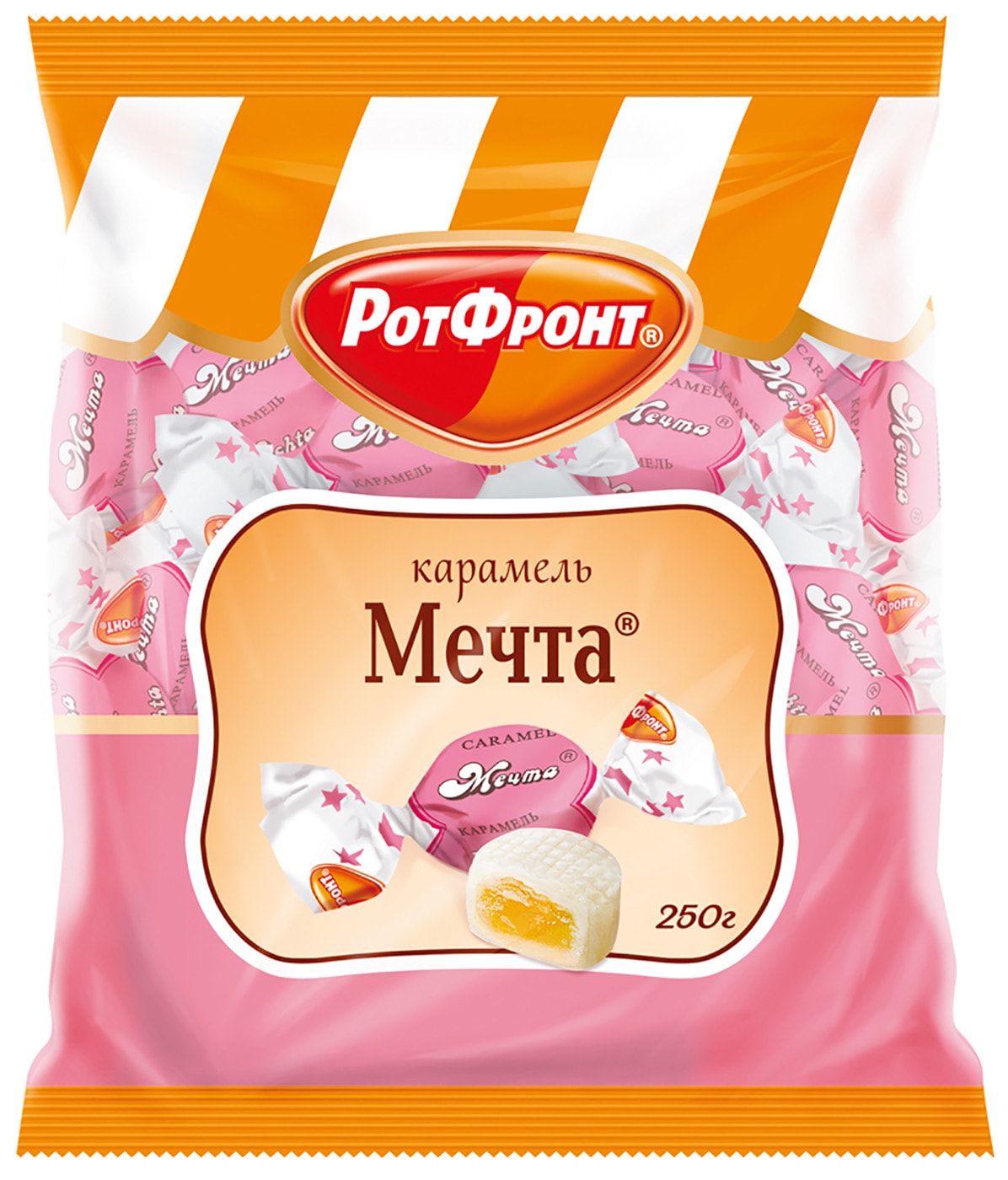 Изображение товара Карамель Мечта 250г - цитрусовая с помадкой, Россия, сладость