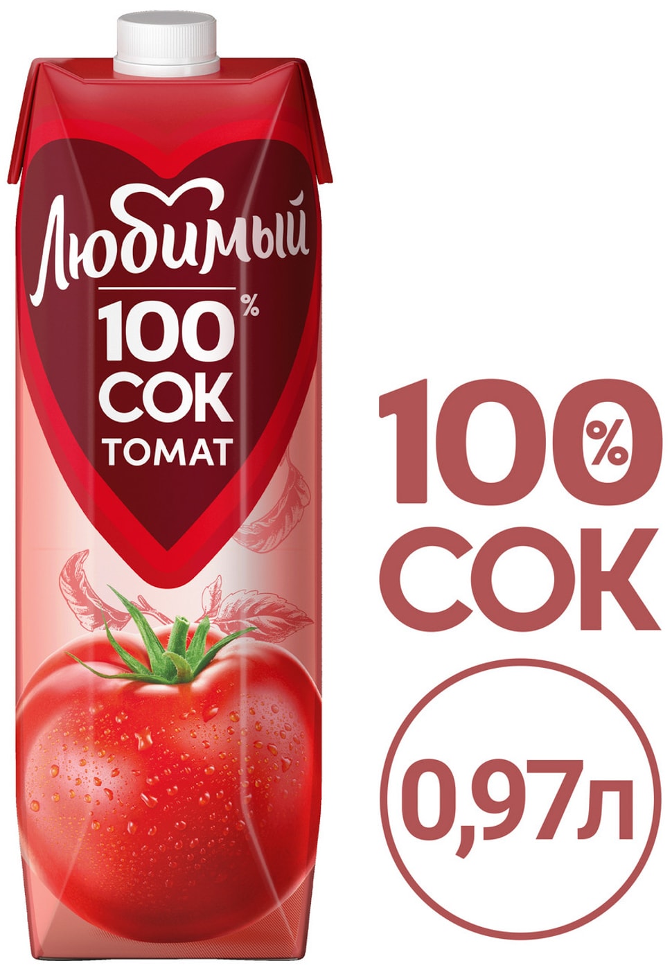 Изображение товара Сок Любимый Томат с мякотью 970мл