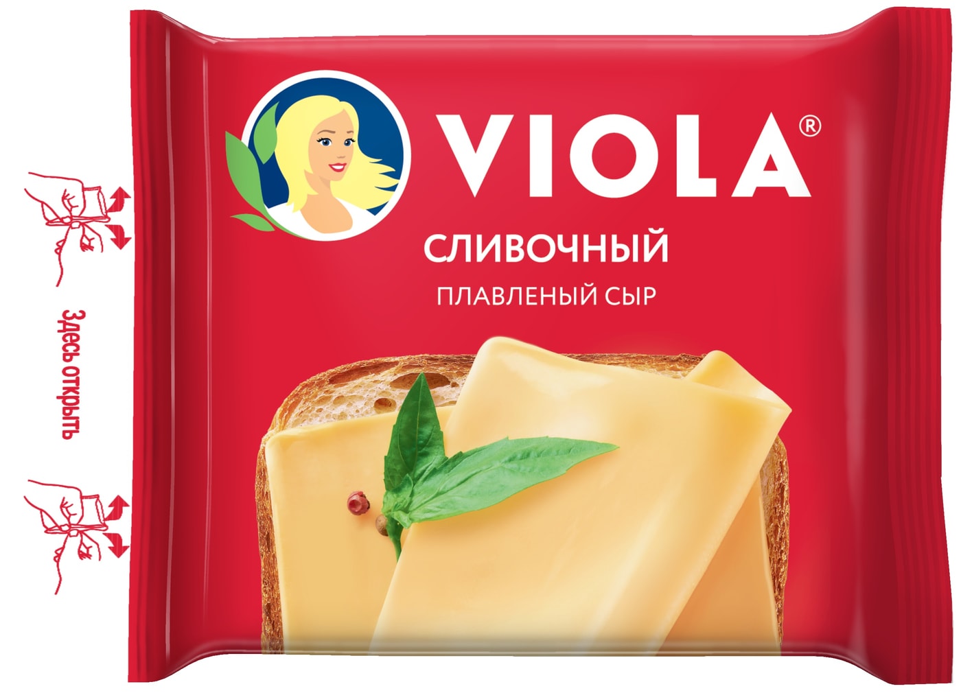 Изображение товара Плавленый сыр Viola Cливочный 45% 140г натуральный продукт