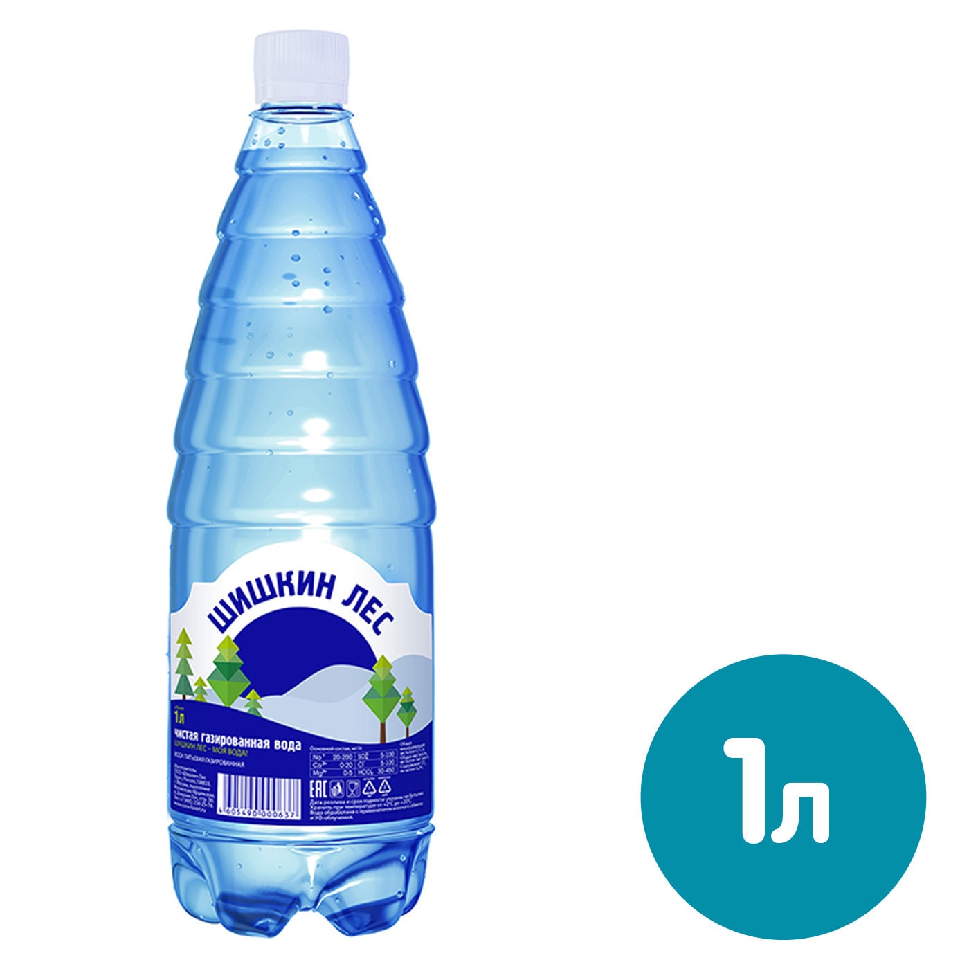 Изображение товара Вода Шишкин Лес питьевая газированная 1л