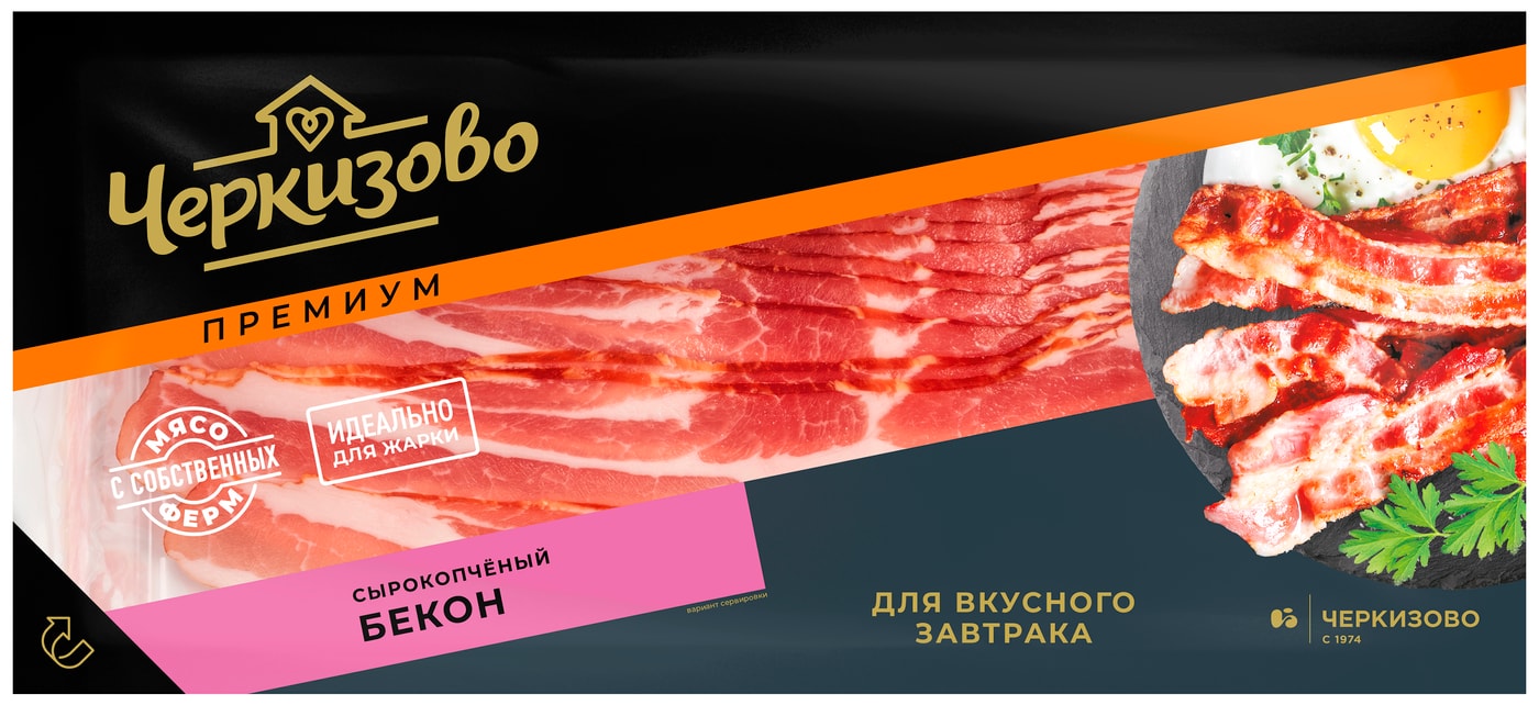 Изображение товара Бекон из свинины Черкизово Премиум сырокопченый 180г