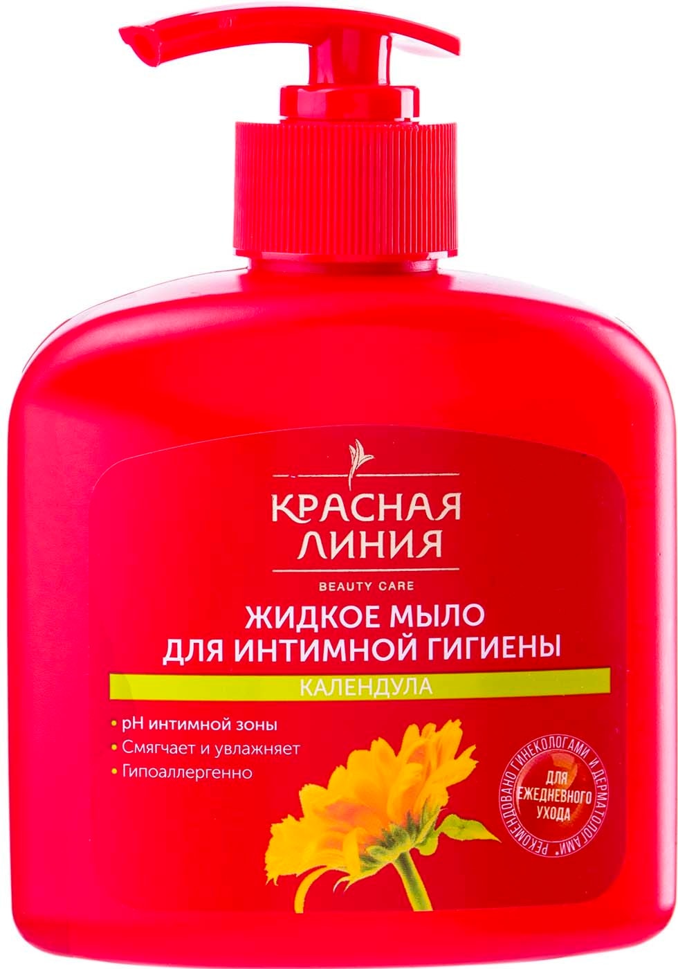 Изображение товара Мыло жидкое для интимной гигиены Красная линия Календула 250г