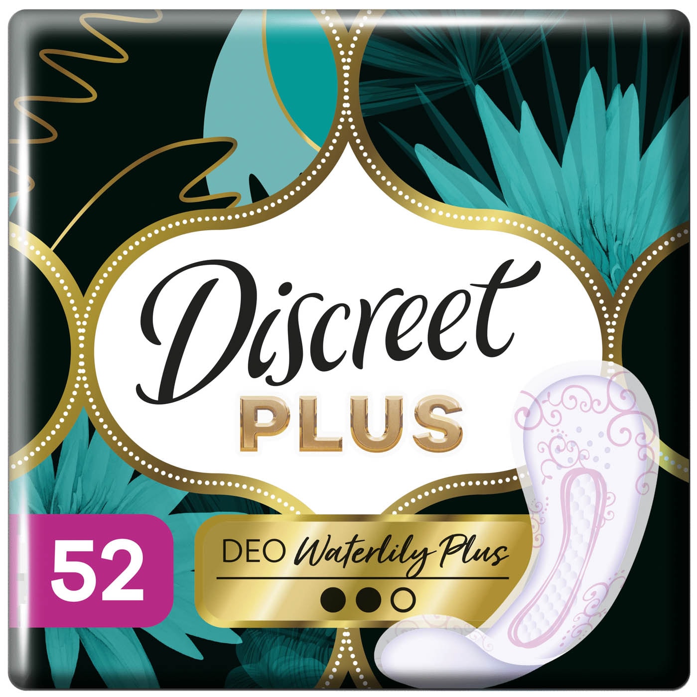Изображение товара Прокладки Discreet Deo Water Lily Plus Trio ежедневные 52шт