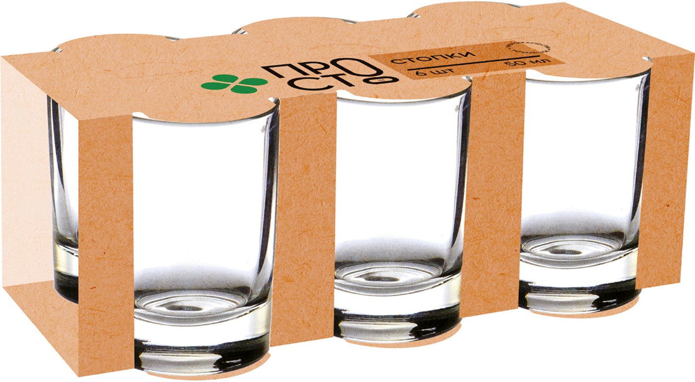 Изображение товара Набор стопок Пр Пр!ст 50 мл 6 шт для водки стекло