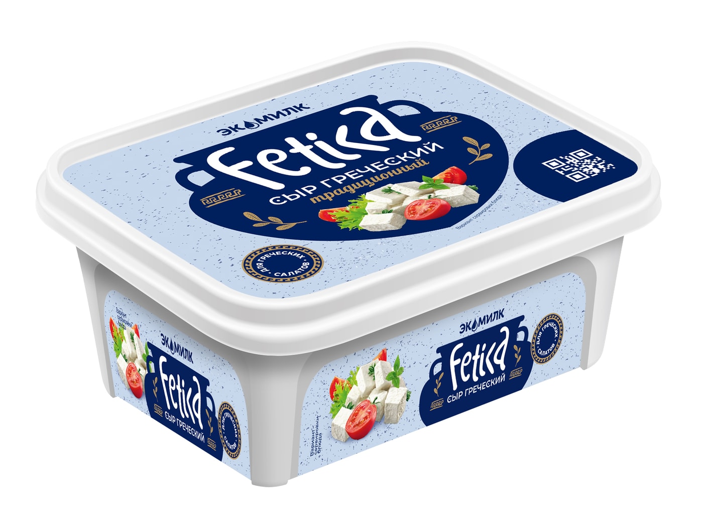 Изображение товара Сыр Экомилк фетика греческий мягкий рассольный 40% 225г